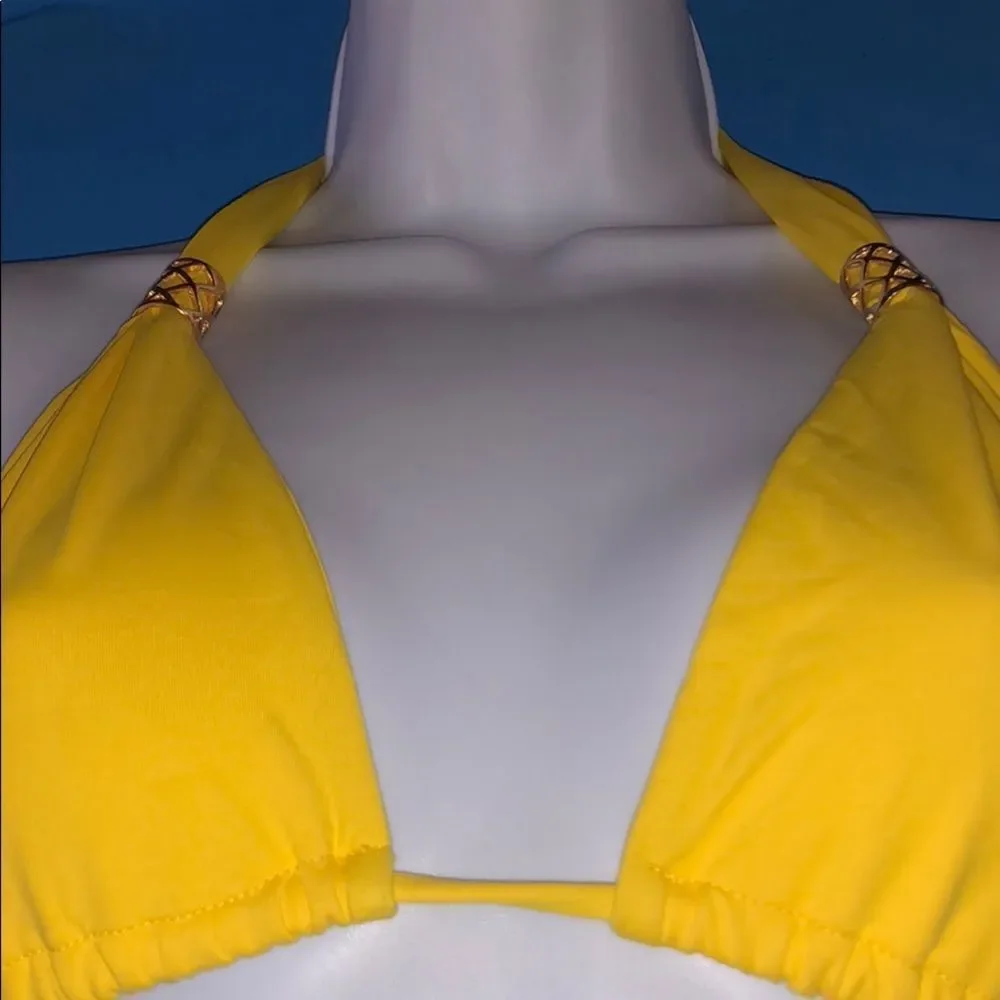 L Space‎ Triangle Bikini Top W/Gold Hardware